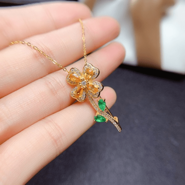 Wholesale Alloy Clover Pendant JDC-CS-ZhenR003 charms 臻荣 Wholesale Jewelry JoyasDeChina Joyas De China