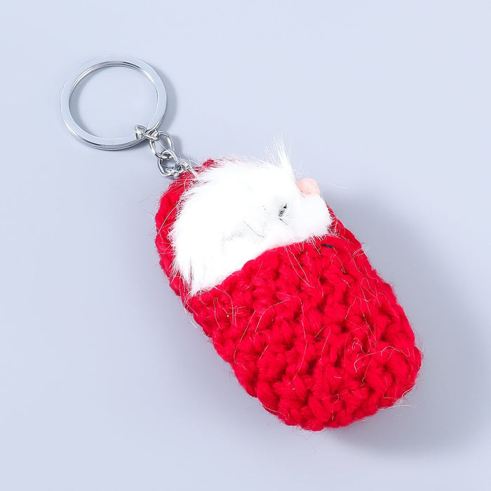 Wholesale Alloy Cotton Thread Fluff Animal Car Keychain JDC-KC-JL011 Keychains 氿乐 red Wholesale Jewelry JoyasDeChina Joyas De China