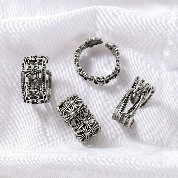 Wholesale Alloy Cross Crow Heart Ring MOQ≥2 JDC-RS-JuY003 Rings 聚耀 Wholesale Jewelry JoyasDeChina Joyas De China