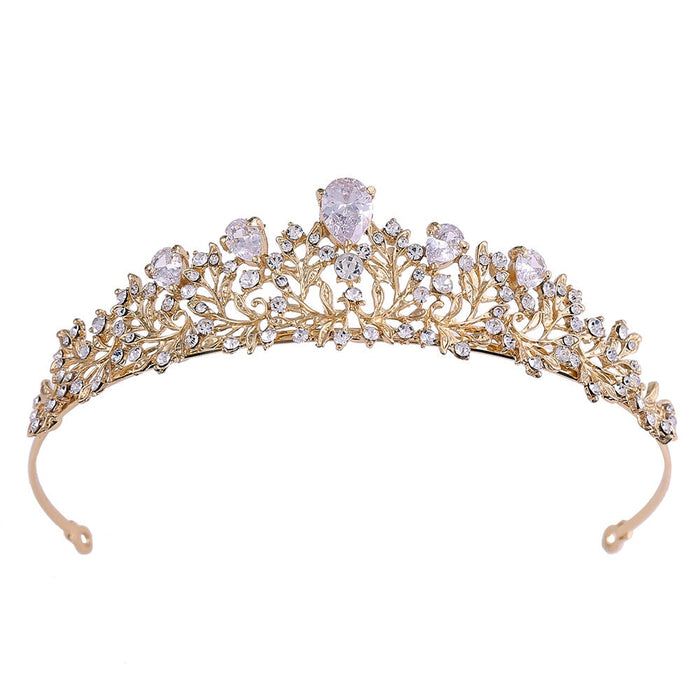 Wholesale Alloy Crown Floral Rhinestone Hair Band JDC-HD-ZuanG006 Headband 钻岗 3 Wholesale Jewelry JoyasDeChina Joyas De China