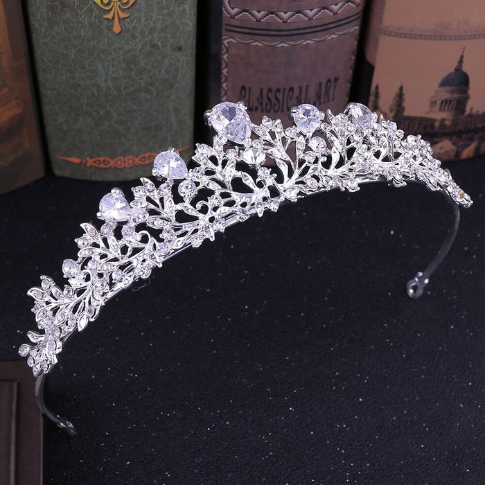 Wholesale Alloy Crown Floral Rhinestone Hair Band JDC-HD-ZuanG006 Headband 钻岗 Wholesale Jewelry JoyasDeChina Joyas De China