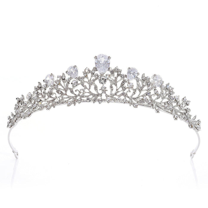 Wholesale Alloy Crown Floral Rhinestone Hair Band JDC-HD-ZuanG006 Headband 钻岗 Wholesale Jewelry JoyasDeChina Joyas De China
