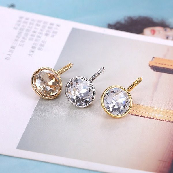 Wholesale alloy crystal earrings JDC-ES-YinX002 Earrings 伊杏 Wholesale Jewelry JoyasDeChina Joyas De China