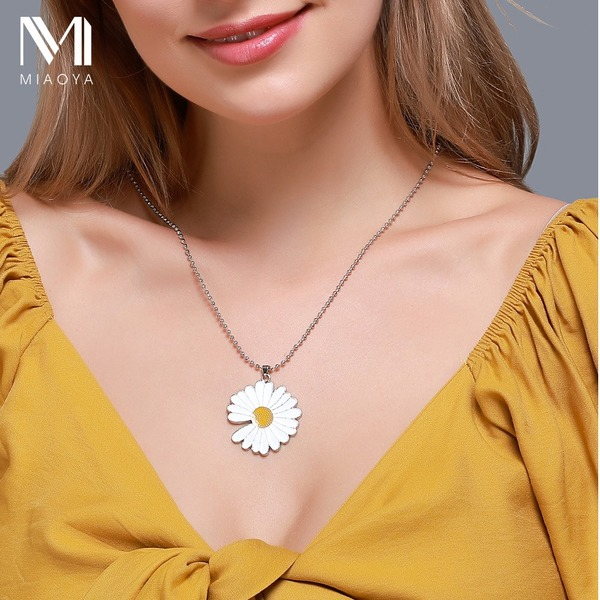 Bulk Jewelry Wholesale alloy daisy necklace JDC-NE-A348 Wholesale factory from China YIWU China