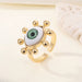 Wholesale Alloy Devil's Eye Ring MOQ≥6 JDC-RS-Juej002 Rings 觉际 green adjustable Wholesale Jewelry JoyasDeChina Joyas De China