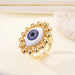 Wholesale Alloy Devil's Eye Ring MOQ≥6 JDC-RS-Juej002 Rings 觉际 purple adjustable Wholesale Jewelry JoyasDeChina Joyas De China