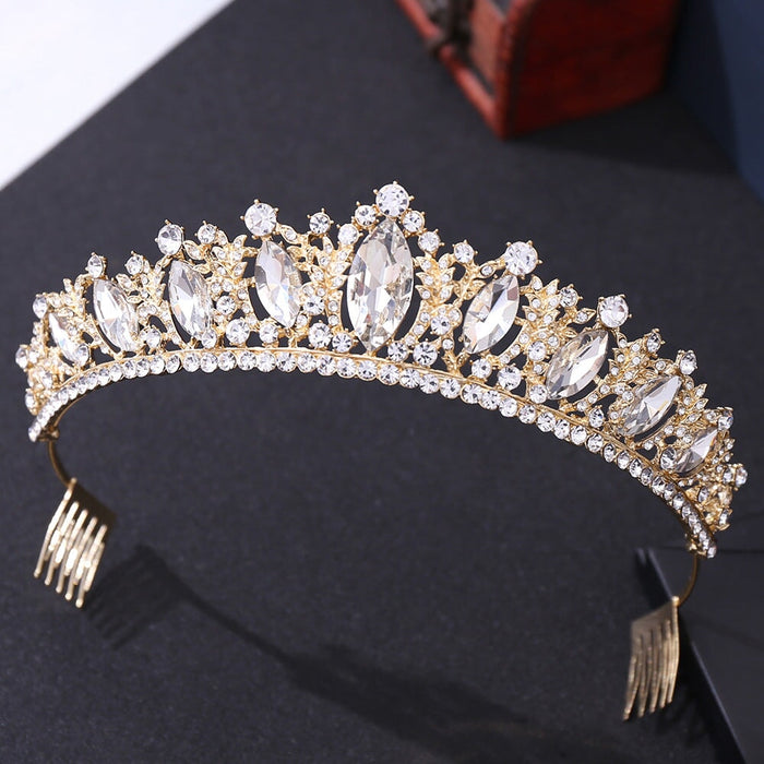 Wholesale alloy diamond-encrusted crown hair band JDC-HD-ZuanG008 Headband 钻岗 Wholesale Jewelry JoyasDeChina Joyas De China