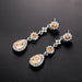 Wholesale alloy diamond-encrusted water drop earrings JDC-ES-GSDB038 Earrings 丹比华比 Wholesale Jewelry JoyasDeChina Joyas De China