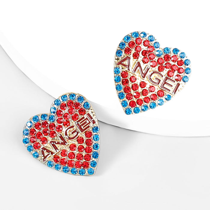 Wholesale Alloy Enamel Acrylic Heart Letter Earrings JDC-ES-JL851 Earrings 氿乐 Wholesale Jewelry JoyasDeChina Joyas De China