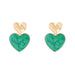 Wholesale alloy enamel double love earrings JDC-ES-JL837 Earrings 氿乐 Wholesale Jewelry JoyasDeChina Joyas De China