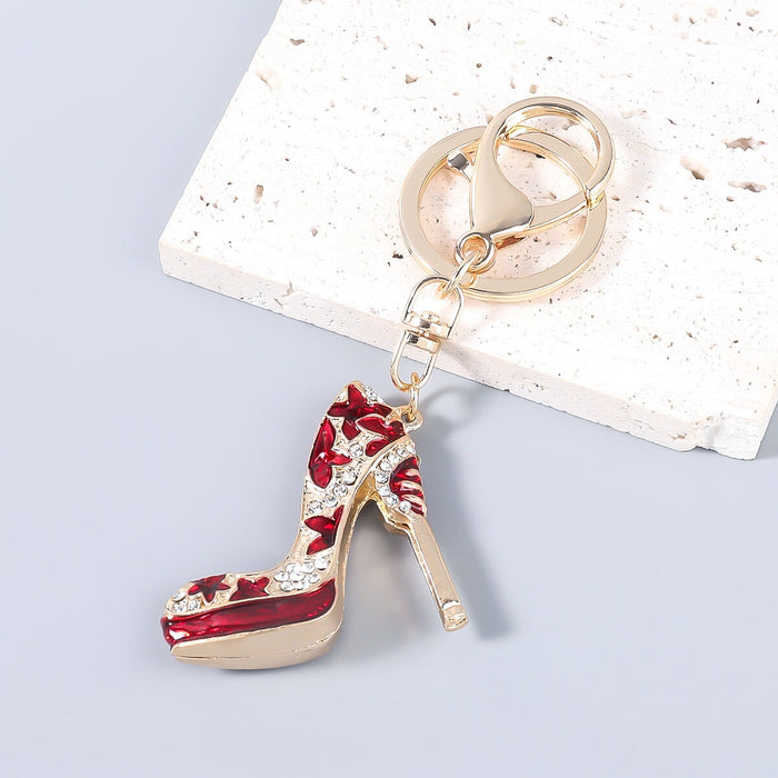 Wholesale Alloy Enamel Rhinestone High Heels Keychain JDC-KC-JL012 Keychains 氿乐 Red Wholesale Jewelry JoyasDeChina Joyas De China