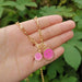 Wholesale Alloy Enamel Smiley Necklace JDC-NE-YiD003 Necklaces 宜达 XH0598 rose red Wholesale Jewelry JoyasDeChina Joyas De China