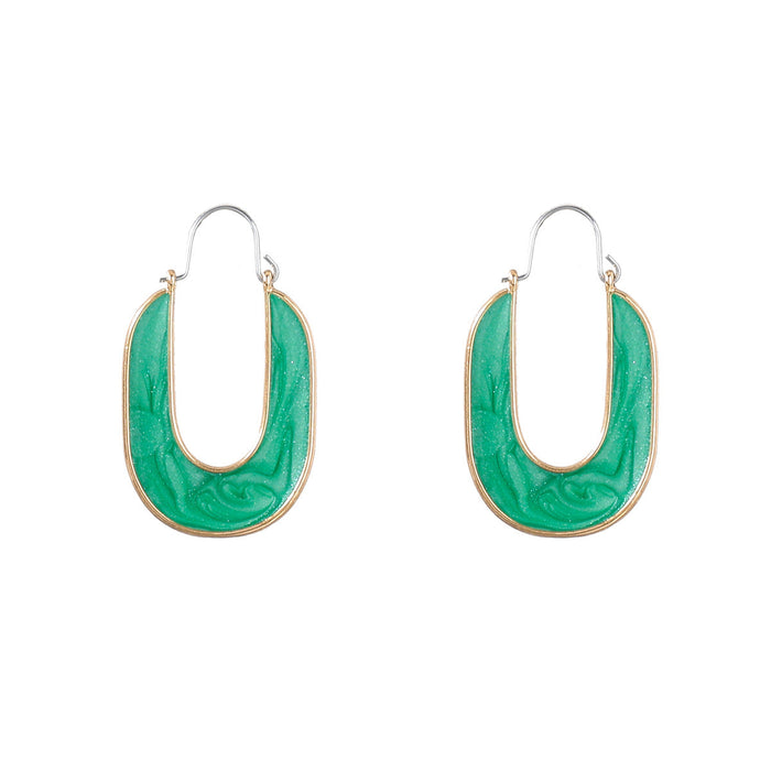 Wholesale alloy enamel U-shaped earrings JDC-ES-JL840 Earrings 氿乐 Wholesale Jewelry JoyasDeChina Joyas De China