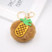 Wholesale Alloy Faux Hair Avocado Daisy Hair Ball Pom Pom Keychain JDC-KC-Zuge040 Keychains 祖格 brown / Wholesale Jewelry JoyasDeChina Joyas De China