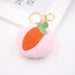 Wholesale Alloy Faux Hair Avocado Daisy Hair Ball Pom Pom Keychain JDC-KC-Zuge040 Keychains 祖格 pink / Wholesale Jewelry JoyasDeChina Joyas De China