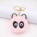 Wholesale Alloy Faux Hair Panda Hair Ball Pom Pom Keychain JDC-KC-Zuge038 Keychains 祖格 pink / Wholesale Jewelry JoyasDeChina Joyas De China