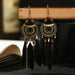 Wholesale alloy feather long rice bead earrings JDC-ES-daiq017 Earrings 黛茜 2 Wholesale Jewelry JoyasDeChina Joyas De China