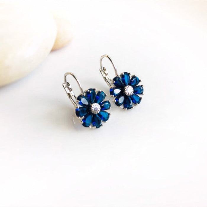 Wholesale Alloy Flower Zircon Earrings JDC-ES-Saip022 Earrings 赛蒲 Wholesale Jewelry JoyasDeChina Joyas De China