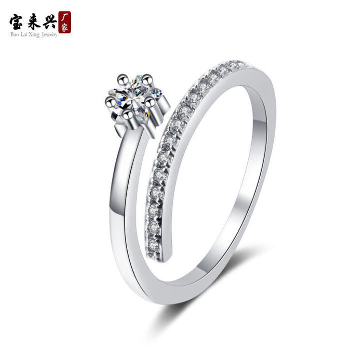 Wholesale alloy geometric ring Sterling Silver Jewelry JDC-RS-BLX040 Rings 宝来兴 silver 1 Wholesale Jewelry JoyasDeChina Joyas De China