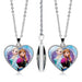 Wholesale Alloy Glass Piece Princess Time Gemstone Heart Necklace JDC-NE-Hengx003 Necklaces 横湘 Wholesale Jewelry JoyasDeChina Joyas De China