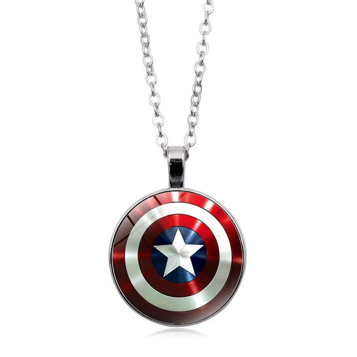 Wholesale Alloy Glass Piece Shield Time Gemstone Necklace JDC-NE-Hengx004 Necklaces 横湘 Wholesale Jewelry JoyasDeChina Joyas De China