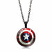 Wholesale Alloy Glass Piece Shield Time Gemstone Necklace JDC-NE-Hengx004 Necklaces 横湘 HK0265-black Wholesale Jewelry JoyasDeChina Joyas De China