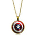 Wholesale Alloy Glass Piece Shield Time Gemstone Necklace JDC-NE-Hengx004 Necklaces 横湘 HK0265-qingtongse Wholesale Jewelry JoyasDeChina Joyas De China