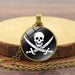 Wholesale Alloy Glass Piece Skull Time Gemstone Necklace JDC-NE-Hengx005 Necklaces 横湘 Wholesale Jewelry JoyasDeChina Joyas De China