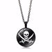 Wholesale Alloy Glass Piece Skull Time Gemstone Necklace JDC-NE-Hengx005 Necklaces 横湘 XTS0414-black Wholesale Jewelry JoyasDeChina Joyas De China