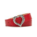 Wholesale Alloy Heart Buckle PU Leather Women's Belt JDC-WB-Nuoy029 Womenbelt 诺娅 red length 103 width 2.3 Wholesale Jewelry JoyasDeChina Joyas De China