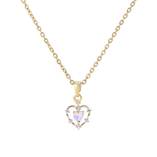 Wholesale Alloy Heart Pendant Necklace JDC-NE-XingL018 Necklaces 星銮 NC01 Wholesale Jewelry JoyasDeChina Joyas De China