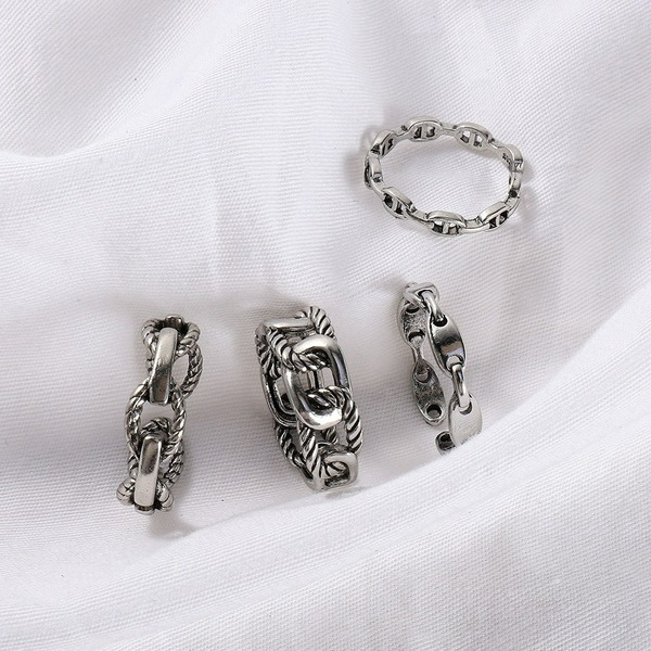 Wholesale Alloy Hollow Chain Rings MOQ≥2 JDC-RS-JuY008 Rings 聚耀 Wholesale Jewelry JoyasDeChina Joyas De China