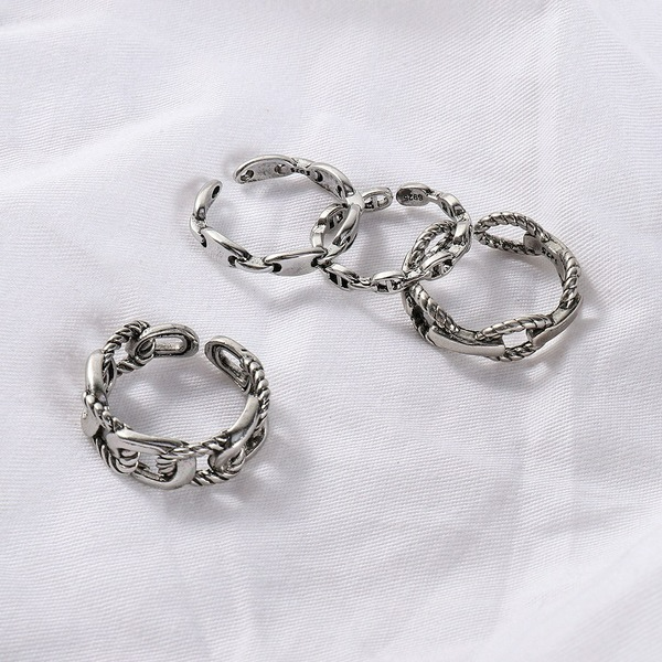 Wholesale Alloy Hollow Chain Rings MOQ≥2 JDC-RS-JuY008 Rings 聚耀 Wholesale Jewelry JoyasDeChina Joyas De China