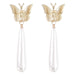 Wholesale Alloy Imitation Pearl Butterfly Earrings JDC-ES-JL835 Earrings 氿乐 Wholesale Jewelry JoyasDeChina Joyas De China