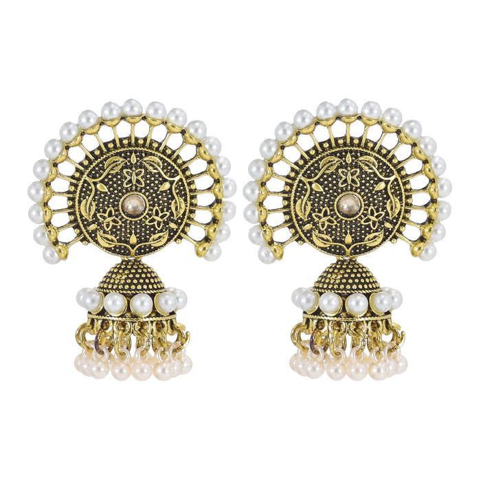 Bulk Jewelry Wholesale alloy Indian style pearl Tassel Earrings JDC-ES-T16 Wholesale factory from China YIWU China