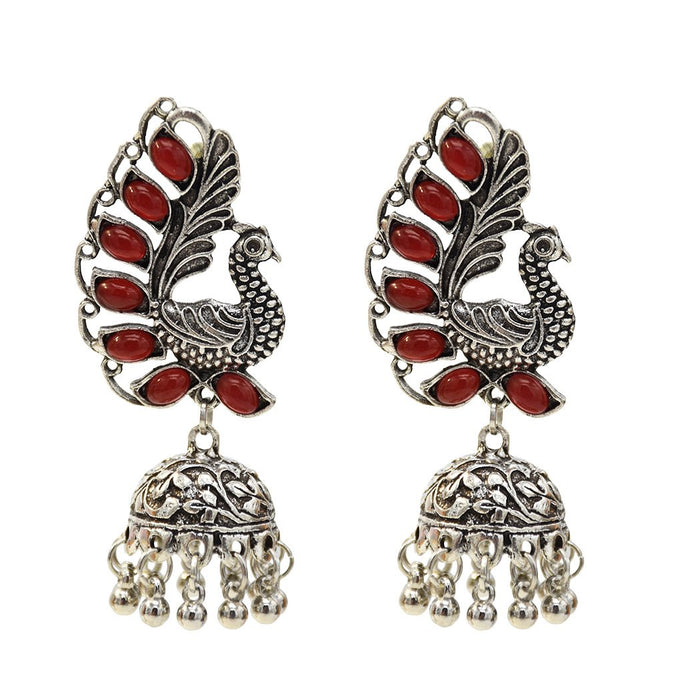 Bulk Jewelry Wholesale alloy Indian wind peacock bell earrings JDC-ES-T5 Wholesale factory from China YIWU China