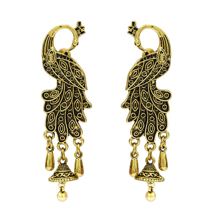 Bulk Jewelry Wholesale alloy Indian wind peacock bell earrings JDC-ES-T9 Wholesale factory from China YIWU China