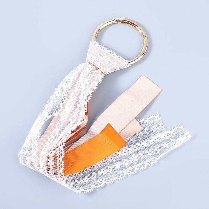 Wholesale Alloy Lace Fabric Long Tassel Keychain JDC-KC-JL003 Keychains 氿乐 Wholesale Jewelry JoyasDeChina Joyas De China