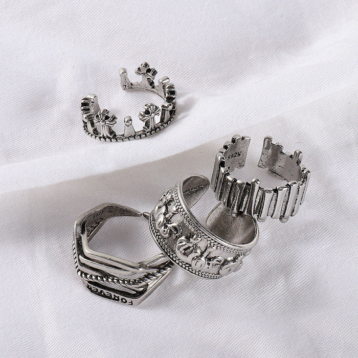 Wholesale Alloy Letter Elephant Ring MOQ≥2 JDC-RS-JuY006 Rings 聚耀 Wholesale Jewelry JoyasDeChina Joyas De China