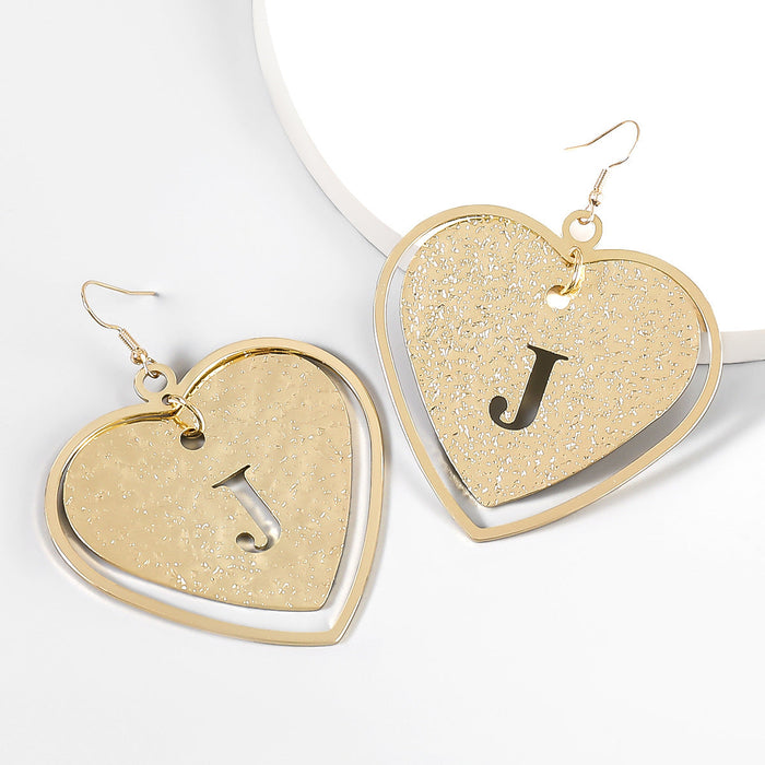 Wholesale Alloy Love Letter Earrings JDC-ES-JL831 Earrings 氿乐 Wholesale Jewelry JoyasDeChina Joyas De China