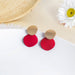 Wholesale Alloy Morandi Color Earrings JDC-ES-XuF121 Earrings 旭帆 Wholesale Jewelry JoyasDeChina Joyas De China