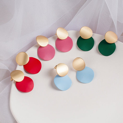 Wholesale Alloy Morandi Color Earrings JDC-ES-XuF121 Earrings 旭帆 Wholesale Jewelry JoyasDeChina Joyas De China