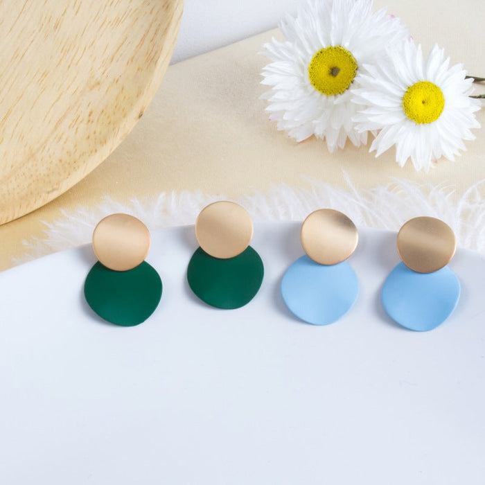 Wholesale Alloy Morandi Color Earrings JDC-ES-XuF121 Earrings 旭帆 Wholesale Jewelry JoyasDeChina Joyas De China