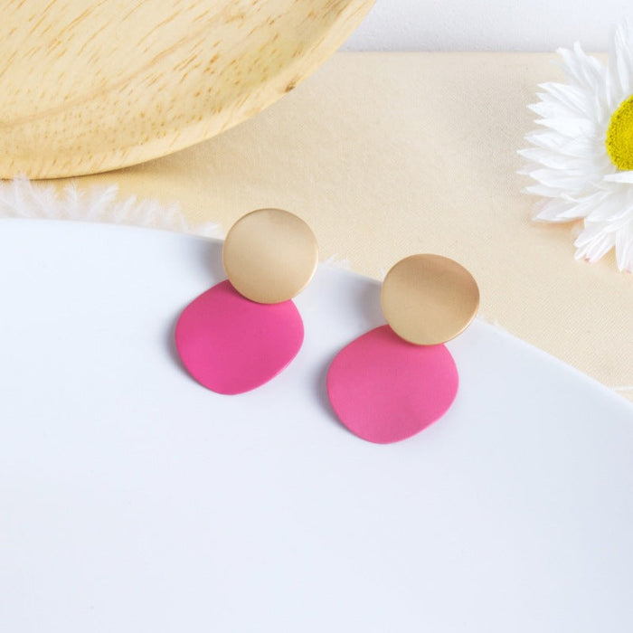Wholesale Alloy Morandi Color Earrings JDC-ES-XuF121 Earrings 旭帆 Wholesale Jewelry JoyasDeChina Joyas De China