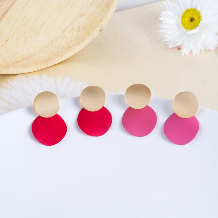 Wholesale Alloy Morandi Color Earrings JDC-ES-XuF121 Earrings 旭帆 Wholesale Jewelry JoyasDeChina Joyas De China