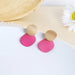 Wholesale Alloy Morandi Color Earrings JDC-ES-XuF121 Earrings 旭帆 pink Wholesale Jewelry JoyasDeChina Joyas De China