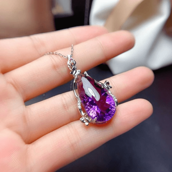 Wholesale Alloy Natural Amethyst Pendant JDC-CS-ZhenR002 charms 臻荣 Wholesale Jewelry JoyasDeChina Joyas De China