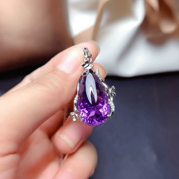 Wholesale Alloy Natural Amethyst Pendant JDC-CS-ZhenR002 charms 臻荣 Wholesale Jewelry JoyasDeChina Joyas De China