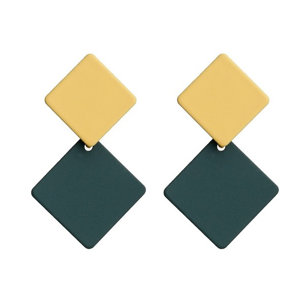 Bulk Jewelry Wholesale alloy paint Square Earrings JDC-ES-sf006 Wholesale factory from China YIWU China