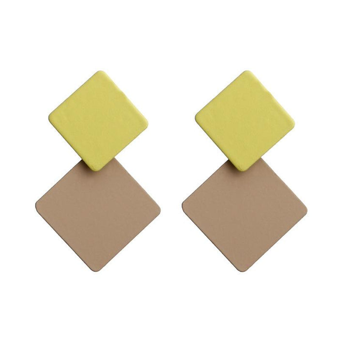 Bulk Jewelry Wholesale alloy paint Square Earrings JDC-ES-sf006 Wholesale factory from China YIWU China